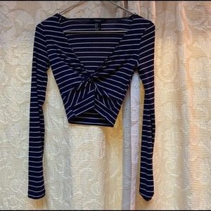 Forever 21 Striped Crop Top